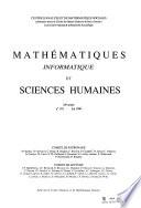 Mathématiques, informatique et sciences humaines