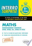 Mathématiques - Terminale technologique enseignement commun STHR, STI2D, STL, STMG et ST2S