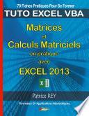 Matrices et calculs matriciels avec excel 2013