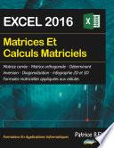 Matrices et calculs matriciels avec EXCEL 2016