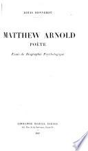 Matthew Arnold, poète