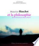 Maurice Blanchot et la philosophie