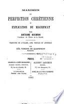 Maximes de perfection chrétienne et explication du Magnificat