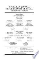 McGill Law Journal