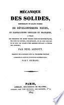 Mecanique des solides (etc.)