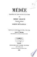 Medea : Tragedia in tre atti e in versi