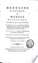Médecine clinique ou manuel de pratique