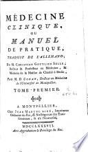 Médecine clinique ou manuel pratique