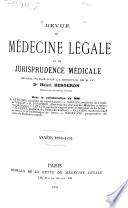 Médecine légale et jurisprudence médicale