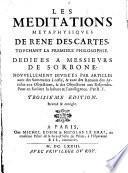 Meditations metaphysiques touchant la première Philosophie