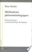 Méditations phénoménologiques