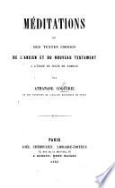 Méditations sur des textes choisis de l'Ancien et du Nouveau Testament, à l'usage du culte de famille