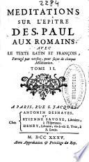 Meditations sur l'Épître de S. Paul aux Romains