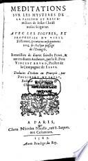 Méditations sur les mystères de la passion ... de Jesus Christ