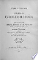 Mélanges d'archéologie et d'histoire
