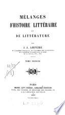 Mélanges d'histoire littéraire et de littérature