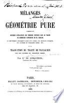 Mélanges de géométrie pure