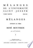 Mélanges de l'Université Saint-Joseph