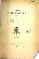 Mélanges de littérature et d'histoire religieuses publiées à l'occasion du jubilé épiscopal de Monseigneur de Cabrières