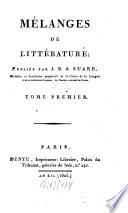 Mélanges de littérature