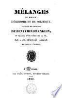 Mélanges de morale, d'économie et de politique,... précédés d'une notice sur sa vie