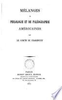 Mélanges de philologie et de paléographie américaines