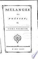 Mélanges de poésies, &c