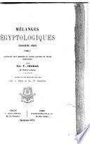 Mélanges égyptologiques ...