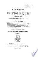 Mélanges égyptologiques