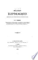 Mélanges Égyptologiques