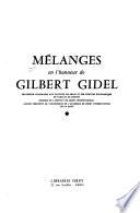Mélanges en l'honneur de Gilbert Gidel