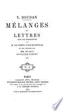 Mélanges et lettres