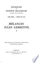 Mélanges Jules Lebreton