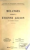Melanges offerts a Etienne Gilson