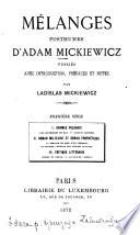 Mélanges posthumes