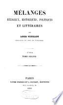 Mélanges religieux, historiques, politiques et littéraires