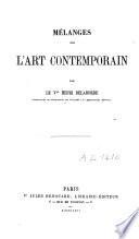 Mélanges sur l'art contemporain