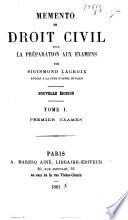 Memento de droit civil pour la préparation aux examens