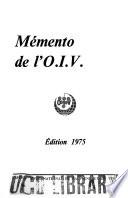 Mémento de l'O.I.V.