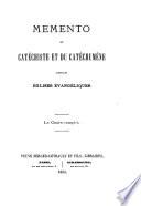 Memento du catéchiste et du catéchumène dans les églises évangéliques
