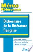 Mémo Références • Dictionnaire de la littérature française