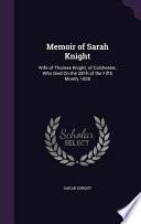 Memoir of Sarah Knight