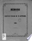 Mémoire au sujet du passage du St. Gotthard