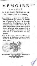 Mémoire couronné par la Société Royale de Médecine de Paris, dans lequel, après avoir exposé les idées générales que l'on doit le former sur la nature de la fievre, & sur celle des maladies chroniques