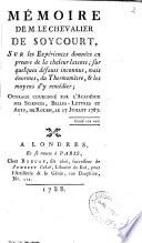 Mémoire de M. le Chevalier de Soycourt