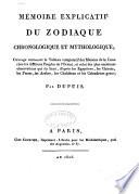Mémoire explicatif du zodiaque chronologique et mythologique