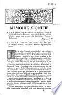 Memoire signifié pour Estienne Tourton et Consors, enfans et heritiers de Siméon Tourton, bourgeois de Lyon, qui était héritier, de Barthelemy Tourton... Contre Jeanne-Catherine Vernet, fille de Theophile Vernet... (Signé Benoist fils, Avocat)