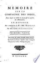Mémoire sur la Compagnie des Indes, dans lequel on établit les droits & les intérêts des actionnaires