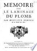 Mémoire sur le laminage du plomb