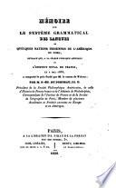 Mémoire sur le système grammatical des langues de quelques nations indiennes de l'Amerique du Nord ...